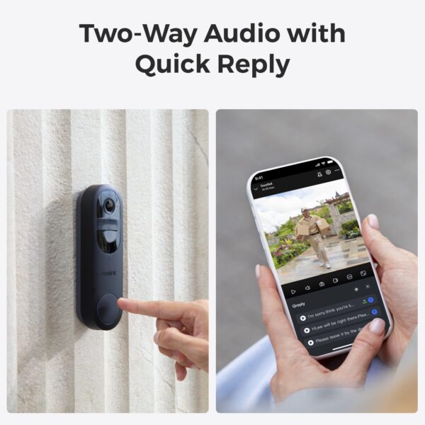 Reolink Video-ovikello (akku) Smart 2K Wi-Fi Musta - Image 8