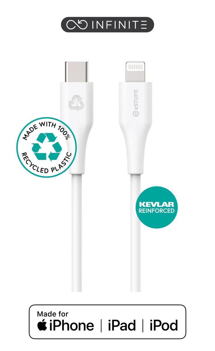 eSTUFF INFINITE Super Soft USB-C/Lightning MFI Kaapeli – 100% Kierrätetystä muovista - Image 4