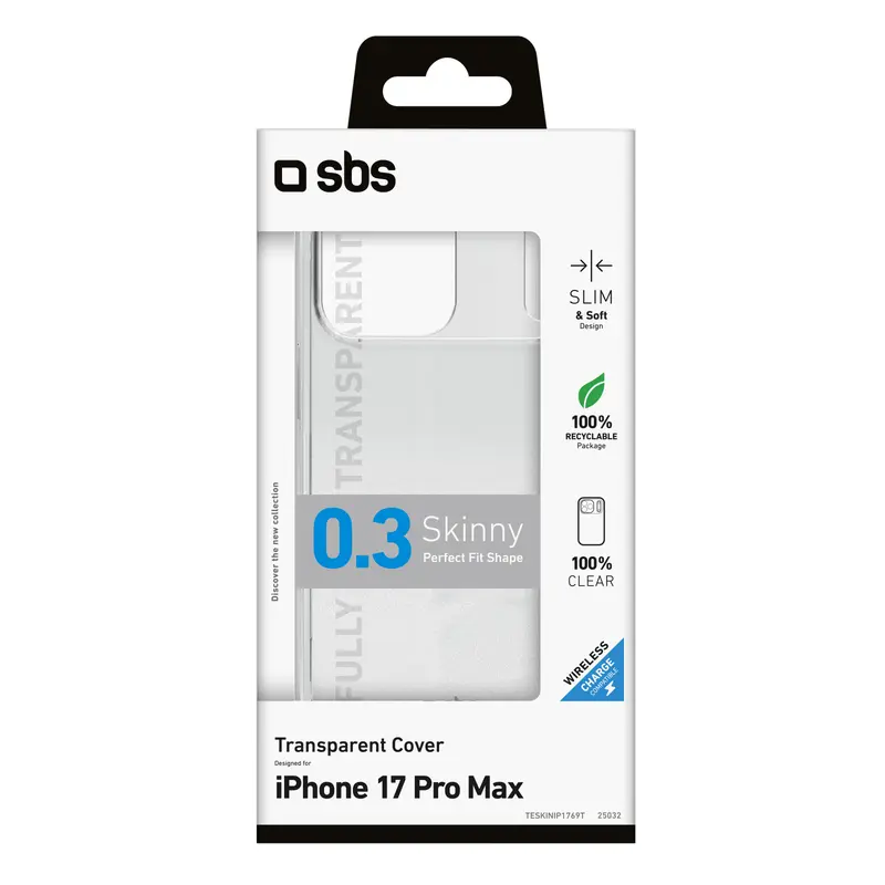 SBS SKINNY COVER IPHONE 17 PRO MAX, TRANSPARENT - Image 2