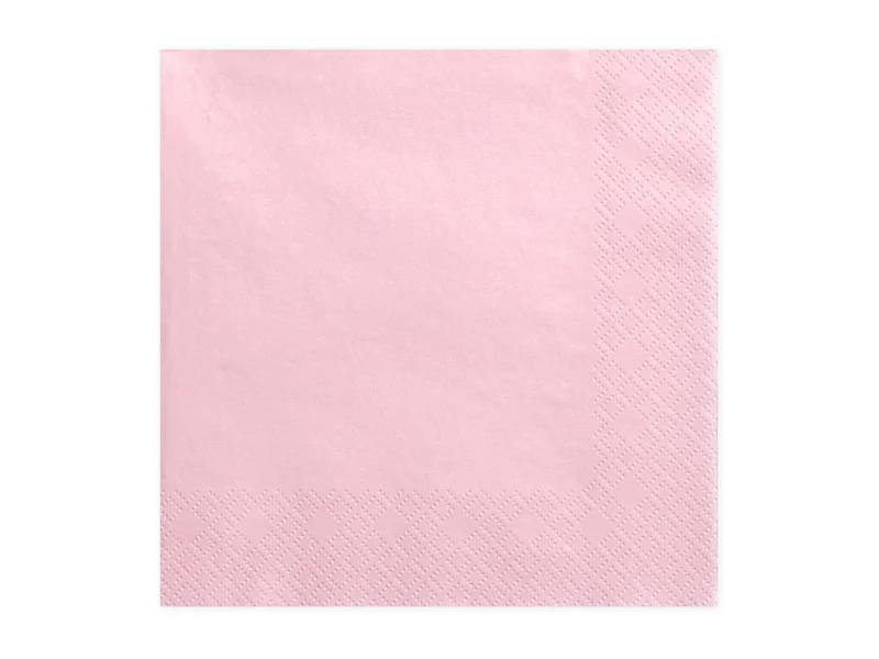 Lautasliina Vaalea Pinkki (20 kpl) 33cm - Image 2